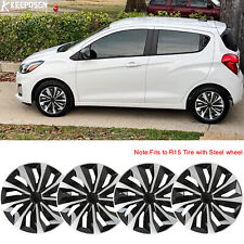 For Chevy Spark 15 4pc Hubcaps Wheel Covers Hub Caps Fit R15 Tire Steel Rim