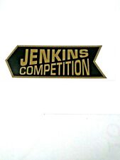 Vintage Drag Race Grumpy Jenkins Gold Arrow Sticker Facing Left