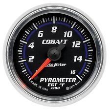 Auto Meter Cobalt Electric Pyrometer Egt Gauge Kit 2-116 0-1600 Deg F 52mm
