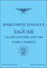 Jaguar Mk 2 3.4 3.8  340 Spare Parts Catalogue 195 Paperback Uk Import