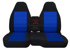 Designcovers Fits 04-12 Ford Ranger 60-40high Back Car Seat Covers Blk-blue