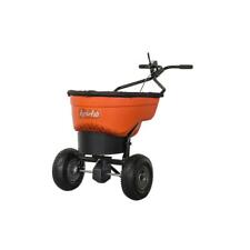 New Push Salt Spreader With Stainless Steel Axle 130 Lbs Capacitylarge Tires