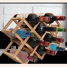 Bottle Holders Wine Rack Bar Display Shelf Foldable Wooden Drink Bottle Holders
