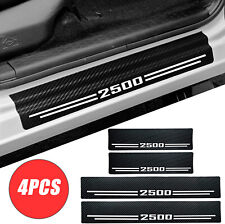 4x For Dodge Ram 2500 Carbon Fiber Leather Cab Door Sill Plate Cover Protector