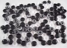 Black Smooth License Plate Frame Camouflage Screw Caps Bolt Covers -100pcs