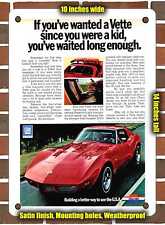 Metal Sign - 1973 Chevy Corvette - 10x14 Inches