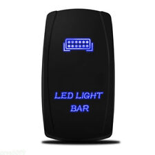 Lighted- Led Light Bar Switch On-off Rocker Led Blue Light 20a 12v 5 Pins Blue