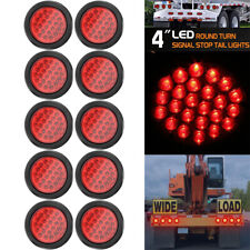 4 Inch Round Led Truck Trailer Stop Turn Tail Brake Lights Waterproof 24-led