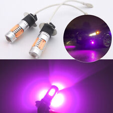 2x Pink Purple H3 Led Fog Light Bulbs Replacement For Car Truck Driving Fog Lamp