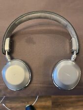 Headphones Shinola Canfield Wired Stainless Steel Black Leather Needs Muffs
