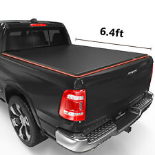 6.4ft Bed Tonneau Cover For 03-23 Dodge Ram 1500 2500 3500 Soft 3-fold W Lamp