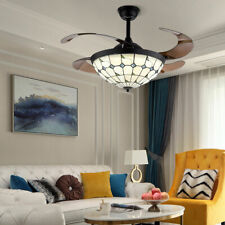 42 Inch Dimmable Vintage Chandelier With Retractable Blades 3 Colors 3-speed