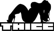 Thicc Sexy Big Fat Chick Vinyl Decal Car Truck Window Sticker Mudflap Girl Woman