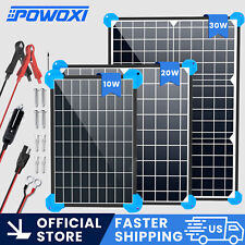 Powoxi 10w 12v Solar Car Battery Trickle Charger Solar Panel Kits For Rv Boat
