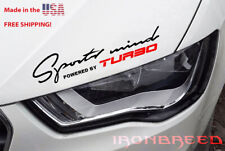 Sports Mind Powered By Turbo Car Vinyl Decal Sticker Emblem Fits Mitsubishi