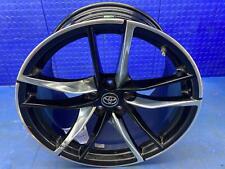 2020-2022 Toyota Supra 19x9 Front 10 Spoke Silver And Black Wheel Rim Curbed