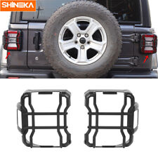 2black Rear Tail Light Lamp Cover Protector Guards For Jeep Wrangler Jl 2018-23