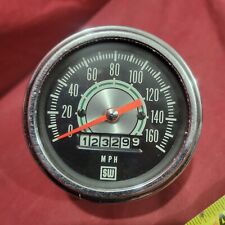 Vintage Stewart Warner 3 12 Green Line 160 Mph Speedometer Hotrod Ratrod