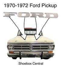 1970 1971 1972 Ford Pickup Truck Chrome Hood Letter Kit