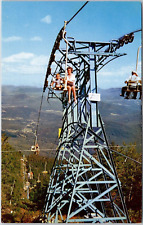 Whiteface Mt. Mountain Ski Center Chair Lift Ny Vintage Postcard Posted 1966