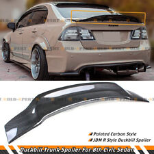 For 06-11 Honda Civic Sedan Fa Carbon Fiber Style R Style Duckbill Trunk Spoiler