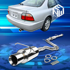 For 94-97 Honda Accord L4 4.5 Muffler Rolled Tip Racing Catback Exhaust System