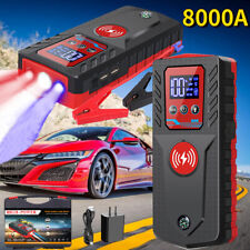 Car Jump Starter 8000a Booster Jumper Power Bank Battery Charge 3lcd Display