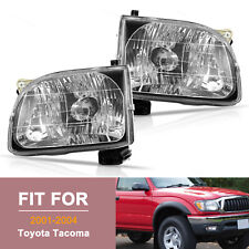 Factory Style Headlights Pair Chrome Housing Fit For 2001-2004 Toyota Tacoma
