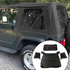 Fits 97-06 Jeep Wrangler Tj Premium Soft Top With 3 Removable Tinted Windows