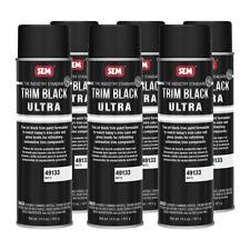 Sem 49133 Matte Black Ultra Automotive Trim Restoration Paint 14.5 Oz 6 Pack