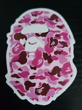 Pink Camo Bape Sticker Decal Waterproof Durable
