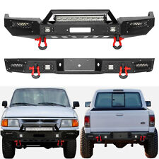For 1993-1997 Ford Ranger Frontrear Bumper Wwinch Plate Led Lights D-rings