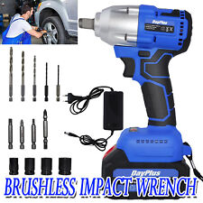 12 Ratchet Drive Brushless Electric Cordless Impact Wrench Drill Gun Driver