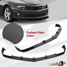 Pp Carbon Style Front Bumper Lip Splitter Spoiler For 10-13 Chevy Camaro V8 Ss