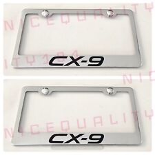 2x Cx9 Stainless Steel Chrome Finished License Plate Frame Holder