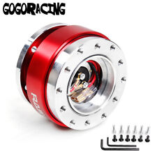 Red Quick Release Hub Adapter Snap Off Boss Kit For Car 6 Hole Steering Wheel