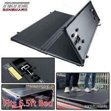 Tri Hard Solid -fold Tonneau Bed Cover Fit For 04-08 Ford F150 Short 6.5ft