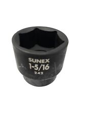Sunex 242 1-516 12 Drive 6 Point Shallow Impact Socket Standard Tools 6pt