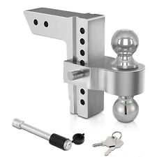 Adjustable Trailer Hitch Fits 2 Receiver 10 Droprise Stainless Steel Locks