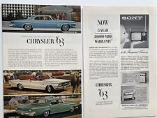 1963 Chrysler New Yorker 300 Newport Print Ad