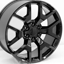 20 Gloss Black Honeycomb Style Wheels 20x9 6x139.7 31mm Chevy Tahoe Gmc Yukon