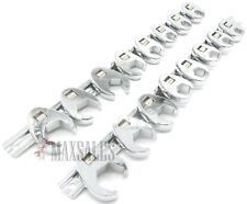 16pc 38-drive Sae Metric Flare Nut Crowfoot Wrench Set W Snap-on Snap-off