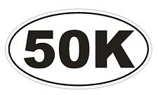 50k Oval Bumper Sticker Or Helmet Sticker D142 Euro Oval Marathon Runner Race