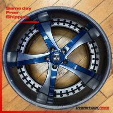 20 X 13 Savini Forged Sv29-s 5 X 120 Blue And Brushed With Carbon Lip Rim