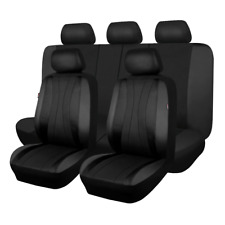 Universal Car Seat Covers Set Mesh Pu Leather Rear Split 4060 5050 6040 Black