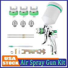 Air Spray Gun Kit Nozzle Paint Primer Auto Gravity Feed 1.41.72.0mm 2008hvlp