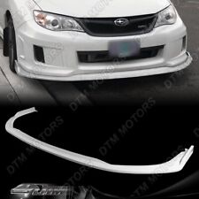 For 11-14 Subaru Wrx Sti Cs2-style Painted White Front Bumper Body Splitter Lip
