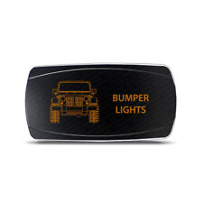 Rocker Switch For Jeep Wrangler Jk Bumper Lights Symbol - Horizontal - Amber Led