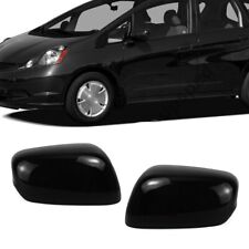 1pair Black Leftright Side Rearview Mirror Cap Cover For Honda Fitjazz 2009-13
