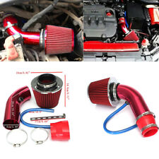 Universal Car Cold Air Intake Red Filter Alumimum Induction Kit Pipe Hose System